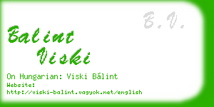 balint viski business card